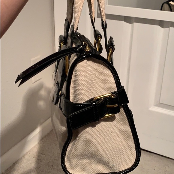 Black and cream handbag - Picture 5 of 8